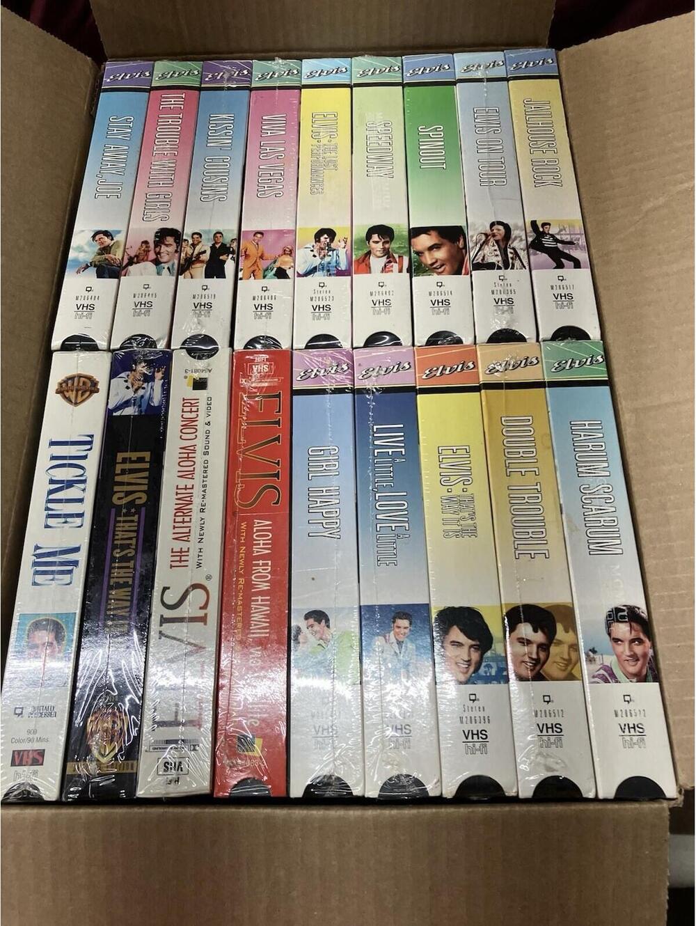 Elvis Presley Lot of 21 NEW SEALED, VHS Tapes Movies & Specials